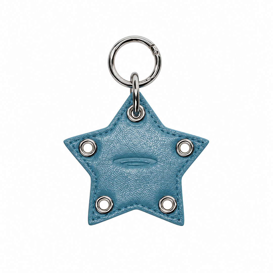 VELESPACE Faux Leather Star Charm — Indigo