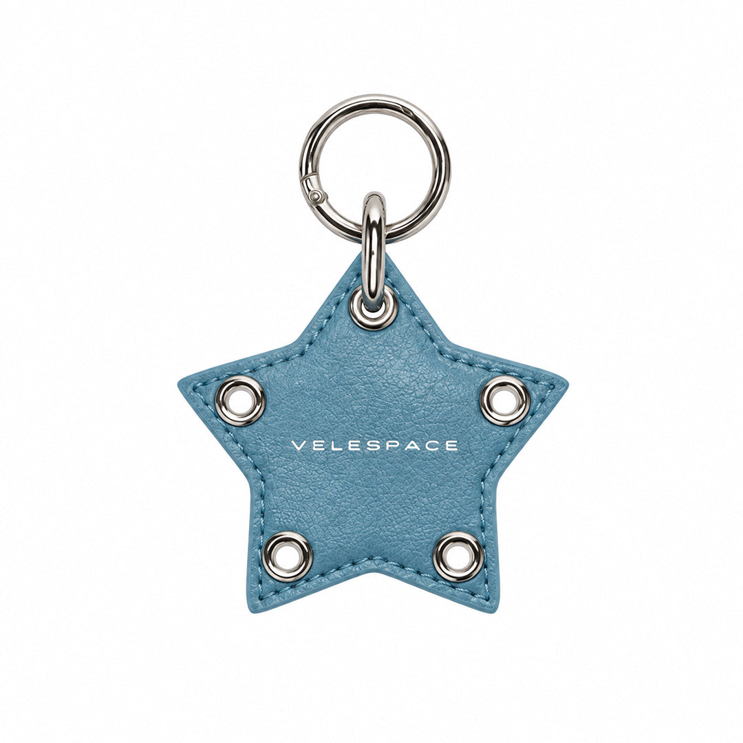 VELESPACE Faux Leather Star Charm — Indigo