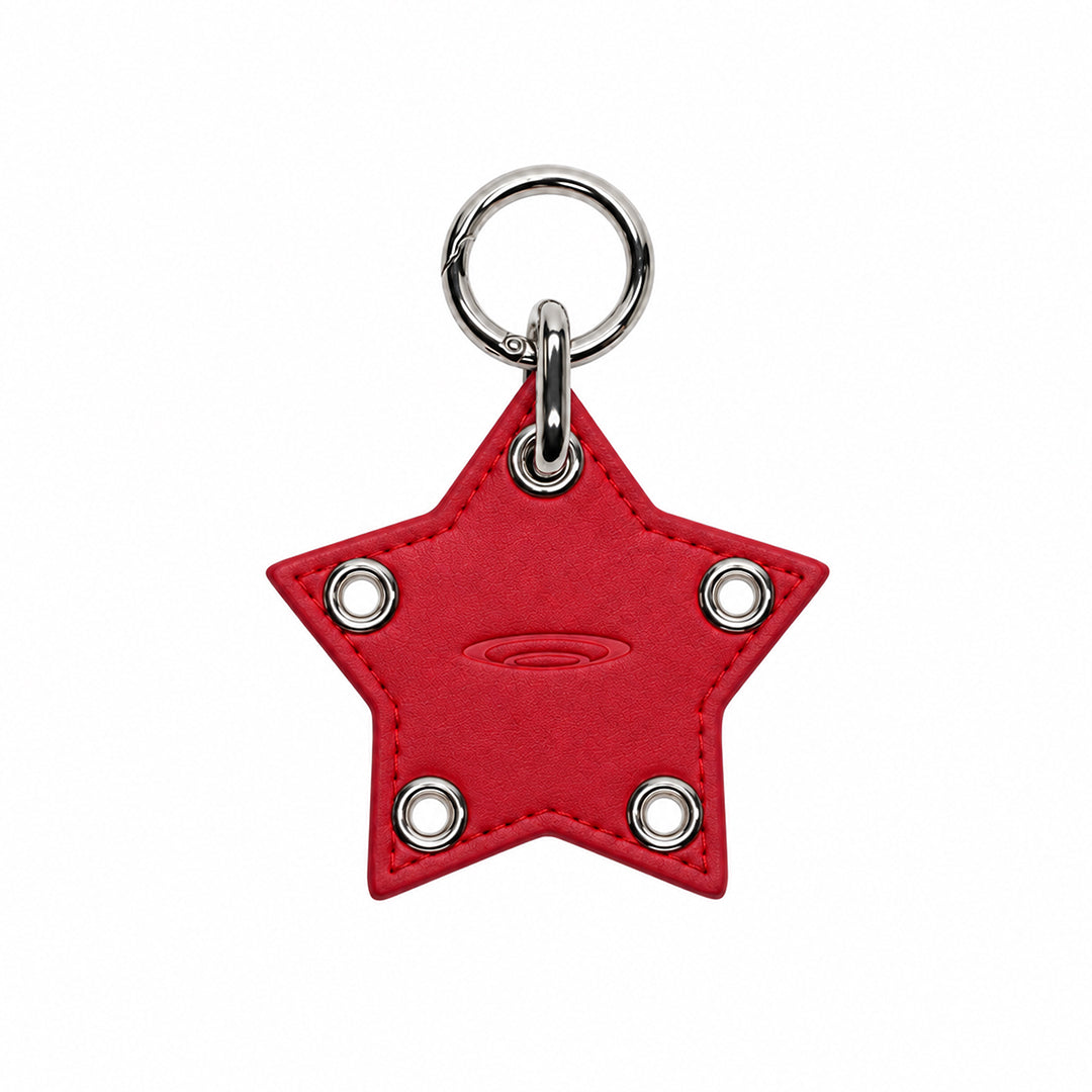 VELESPACE Faux Leather Star Charm — Red