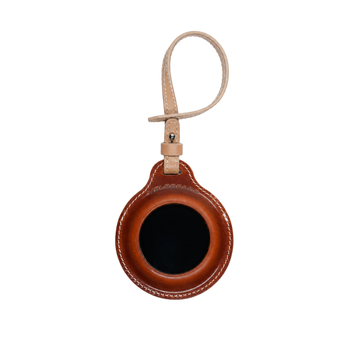 RIVER Round Handcrafted Leather Case for SPHERE 01 — Reddish Brown