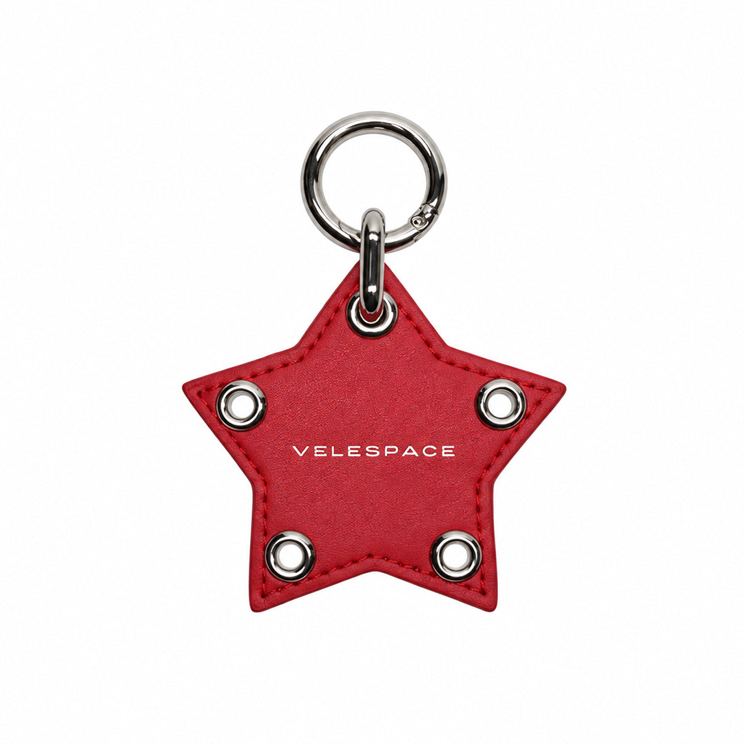 VELESPACE Faux Leather Star Charm — Red