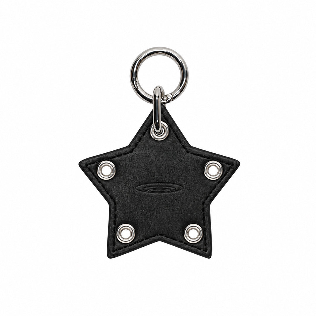 VELESPACE Faux Leather Star Charm — Black